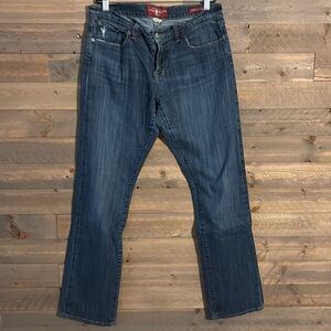 Gently Worn - Lucky Brand Dark- Sienna Tomboy Straight Leg - distressed - Size 8